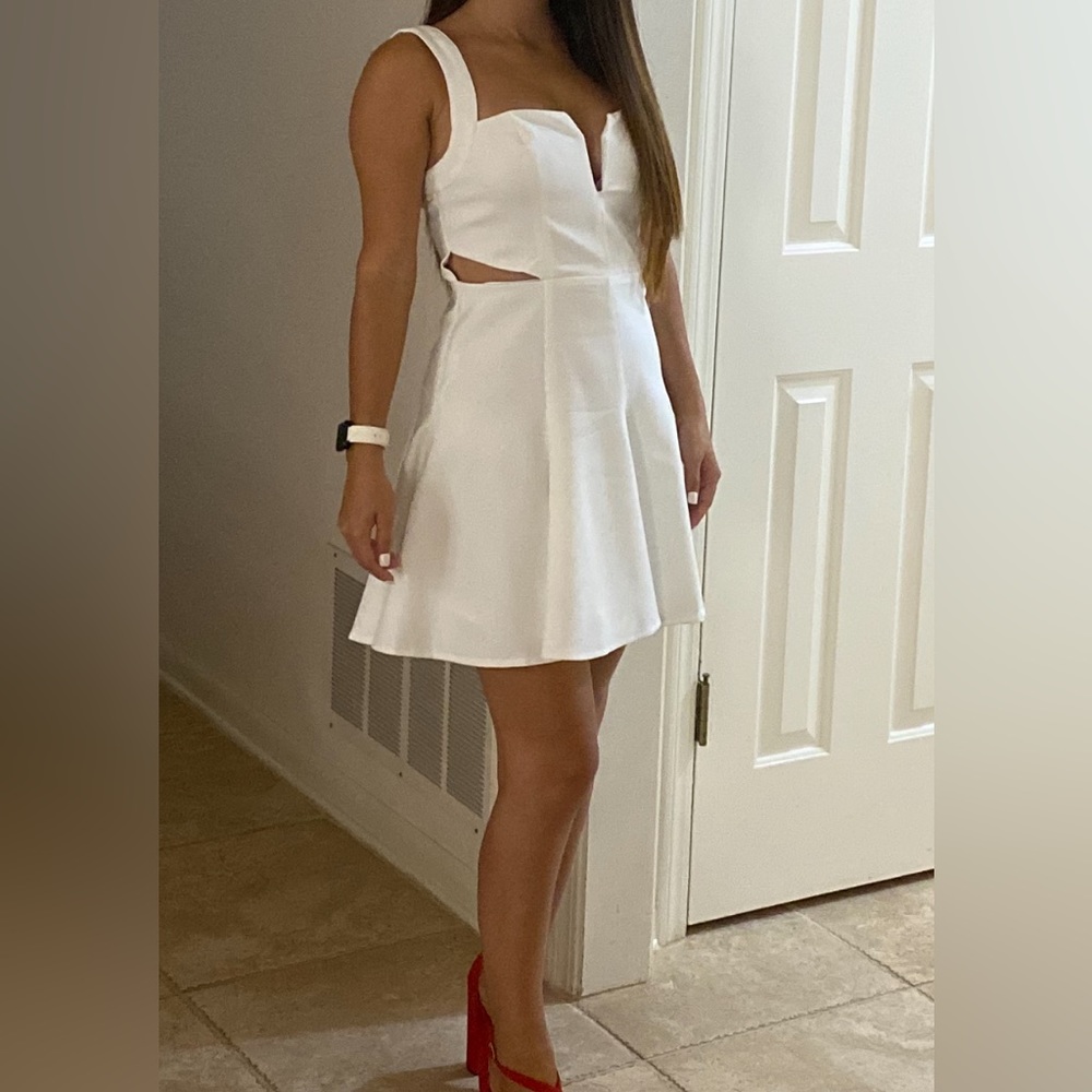 Super diwn revolve white cutout dress